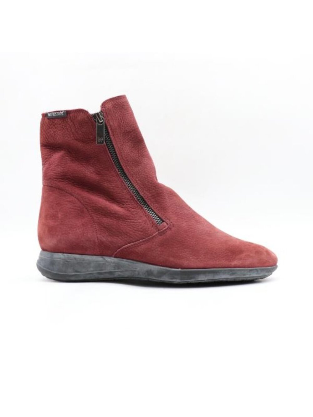 Mephisto Nessia Ankle Boots Womens Size 8.5 Burgundy Leather Chelsea Shoes
